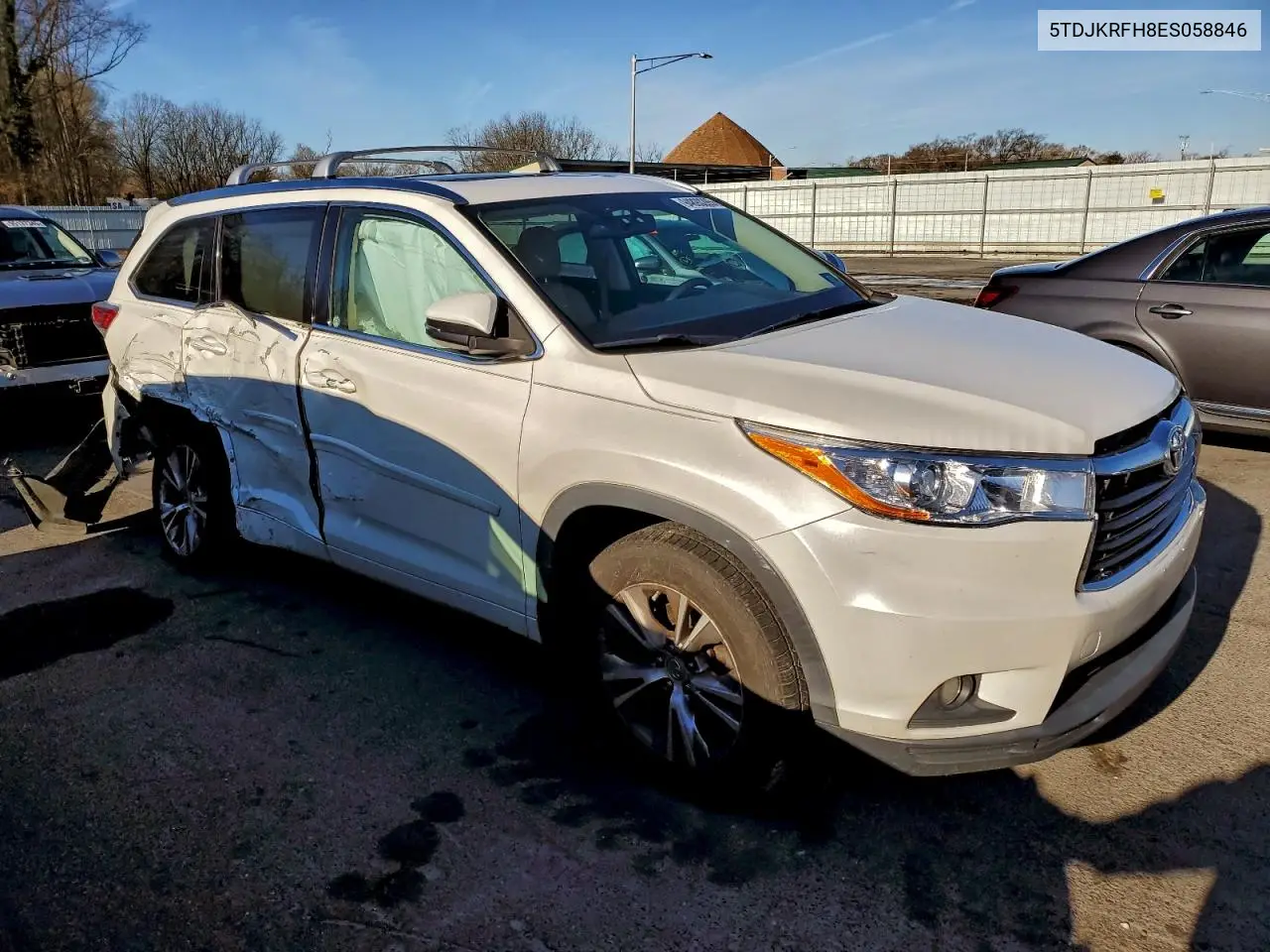5TDJKRFH8ES058846 2014 Toyota Highlander Xle