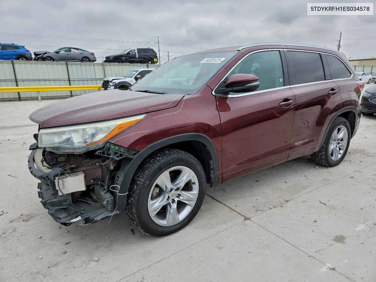 5TDYKRFH1ES034578 2014 Toyota Highlander Limited
