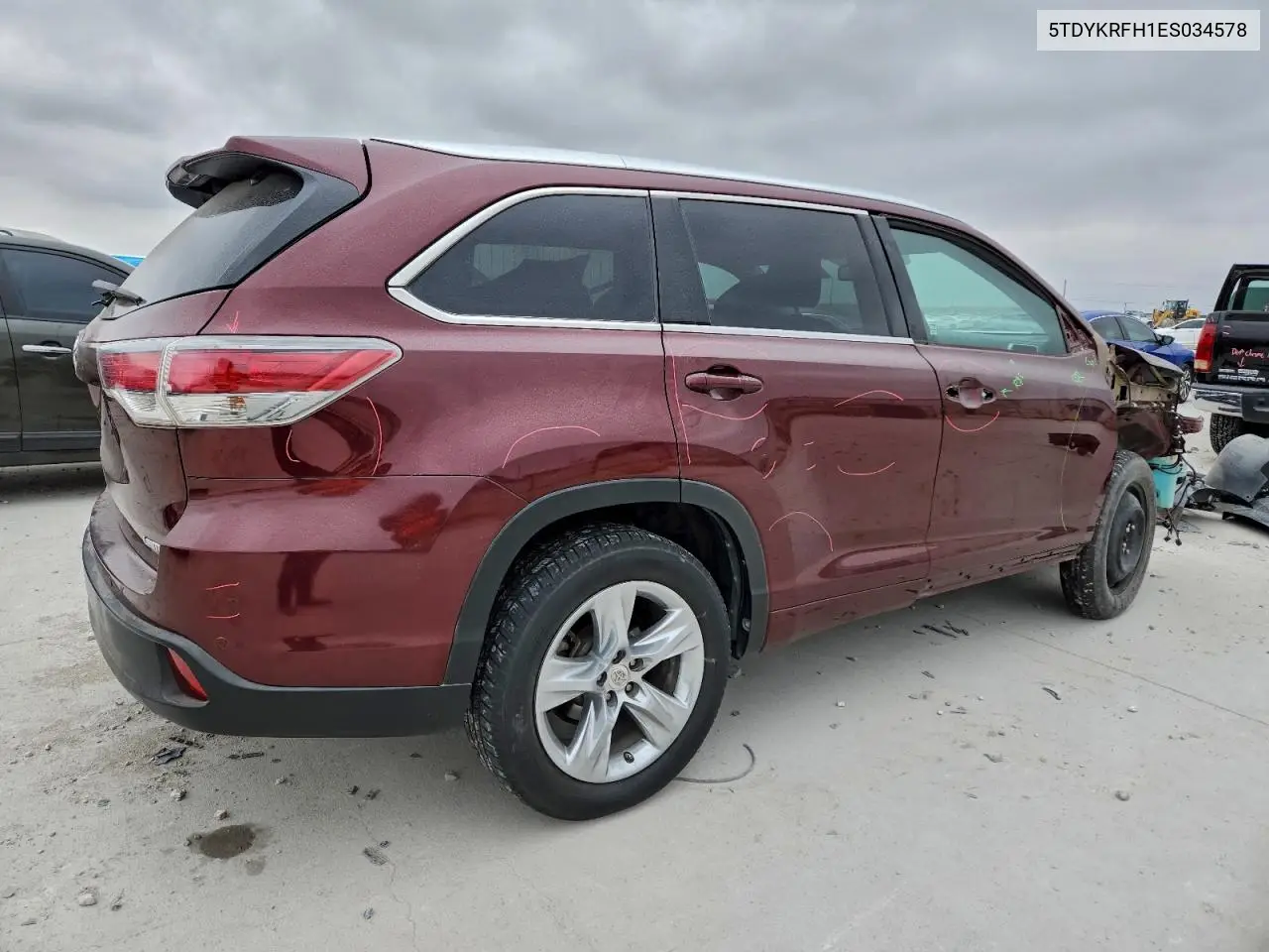5TDYKRFH1ES034578 2014 Toyota Highlander Limited