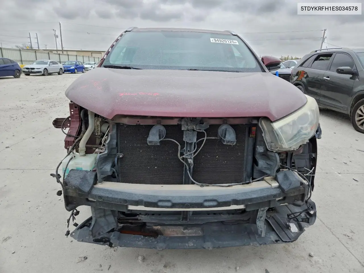5TDYKRFH1ES034578 2014 Toyota Highlander Limited