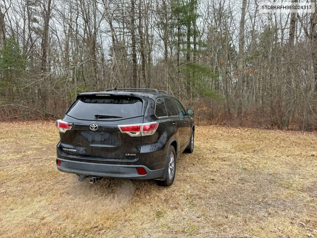 5TDBKRFH3ES024317 2014 Toyota Highlander Le