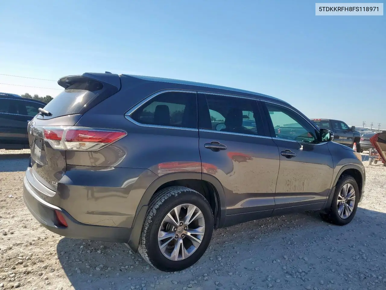 5TDKKRFH8FS118971 2015 Toyota Highlander Xle
