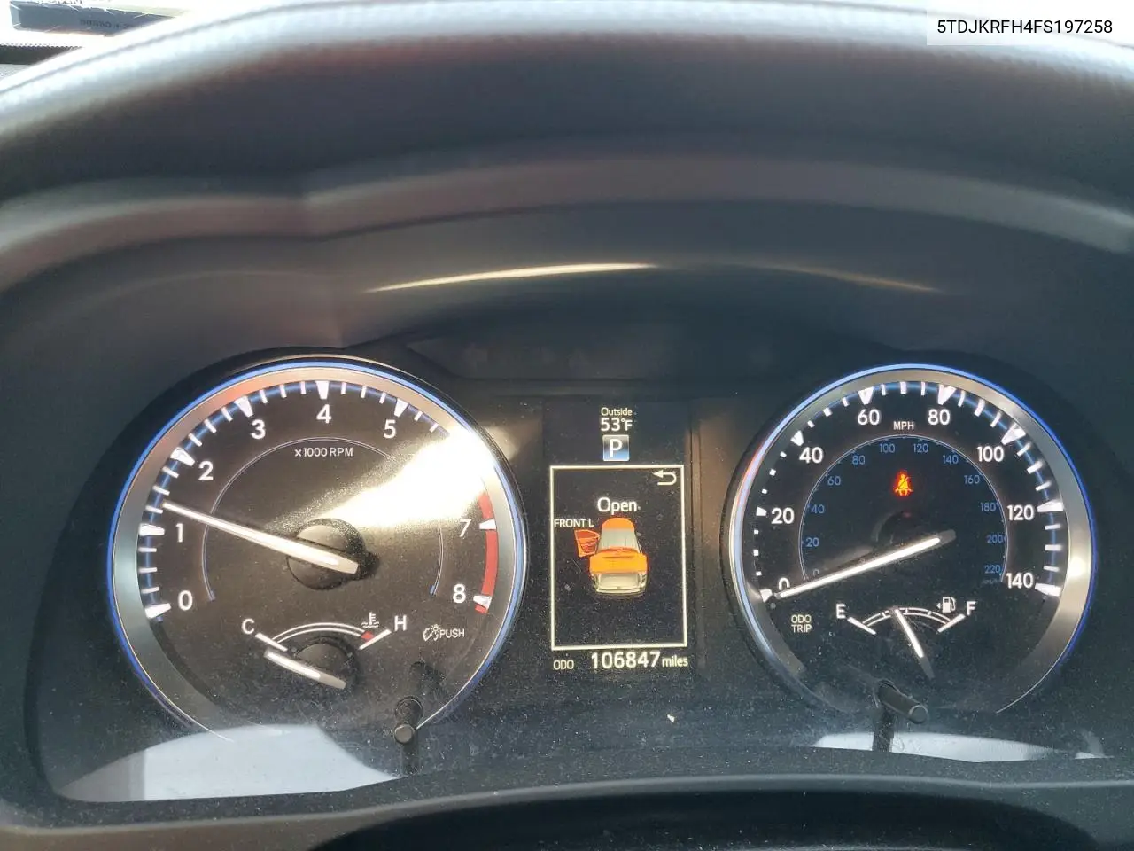 5TDJKRFH4FS197258 2015 Toyota Highlander Xle