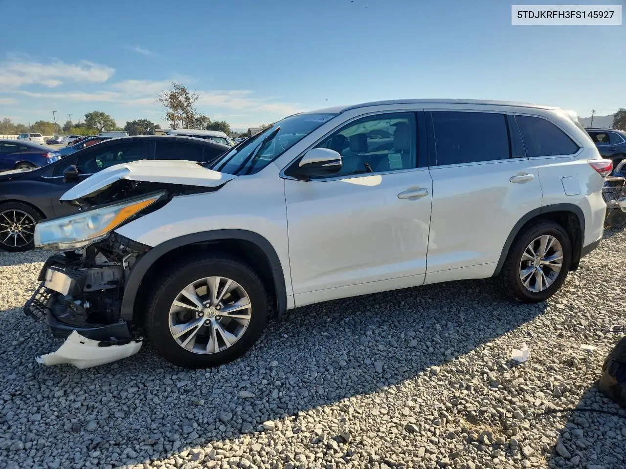 5TDJKRFH3FS145927 2015 Toyota Highlander Xle