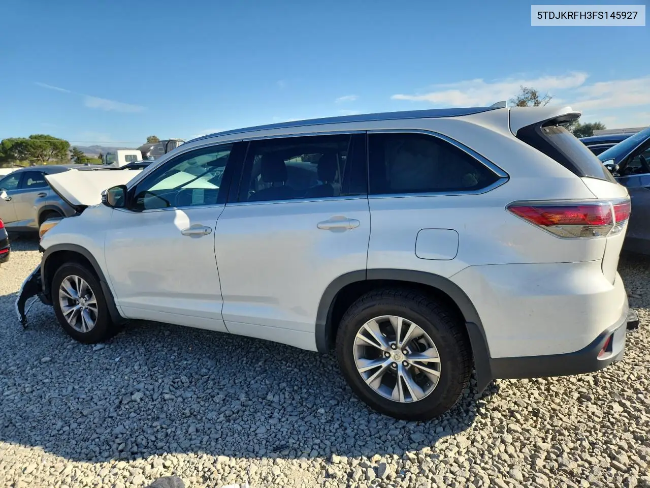 5TDJKRFH3FS145927 2015 Toyota Highlander Xle