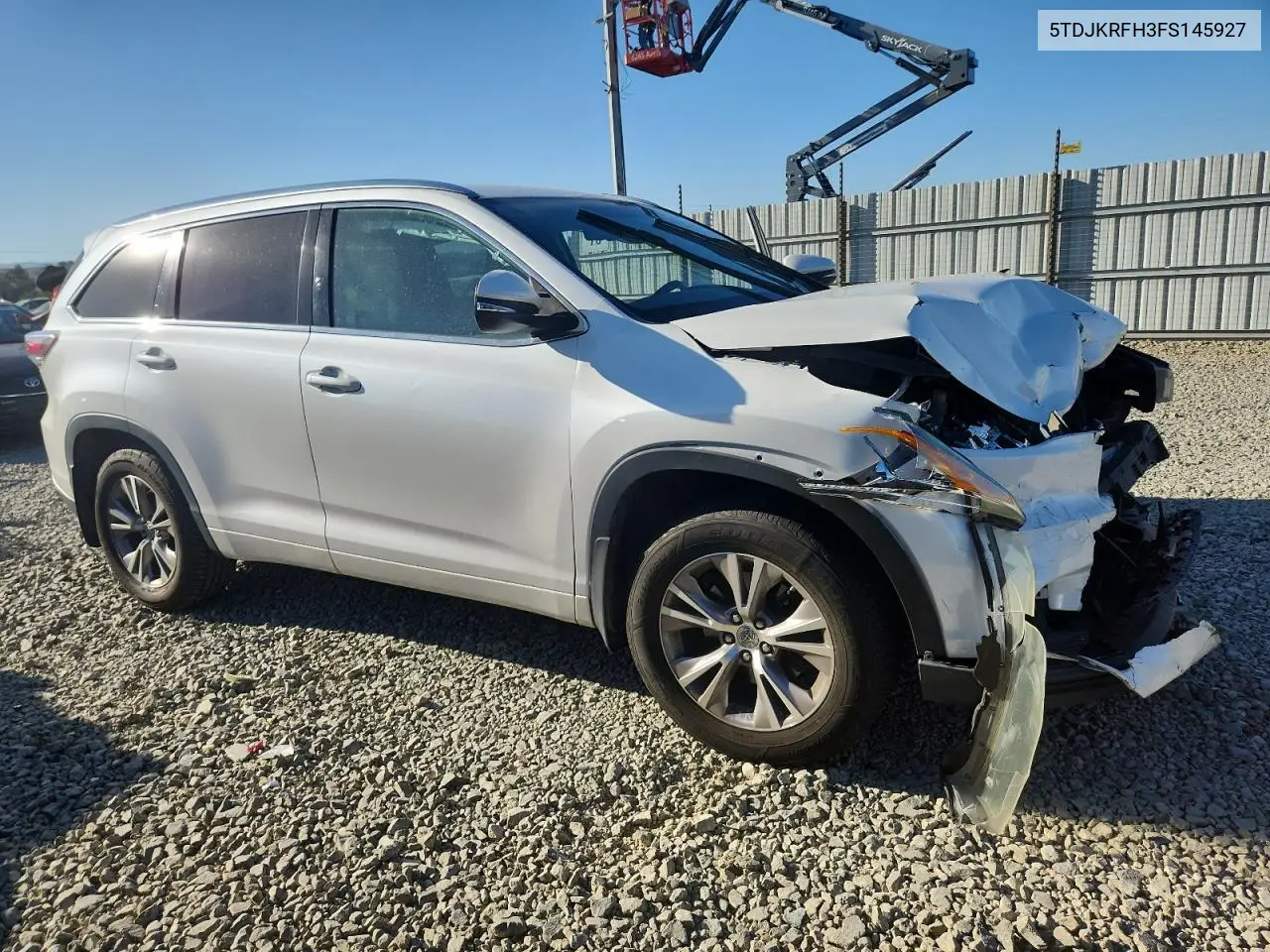 5TDJKRFH3FS145927 2015 Toyota Highlander Xle