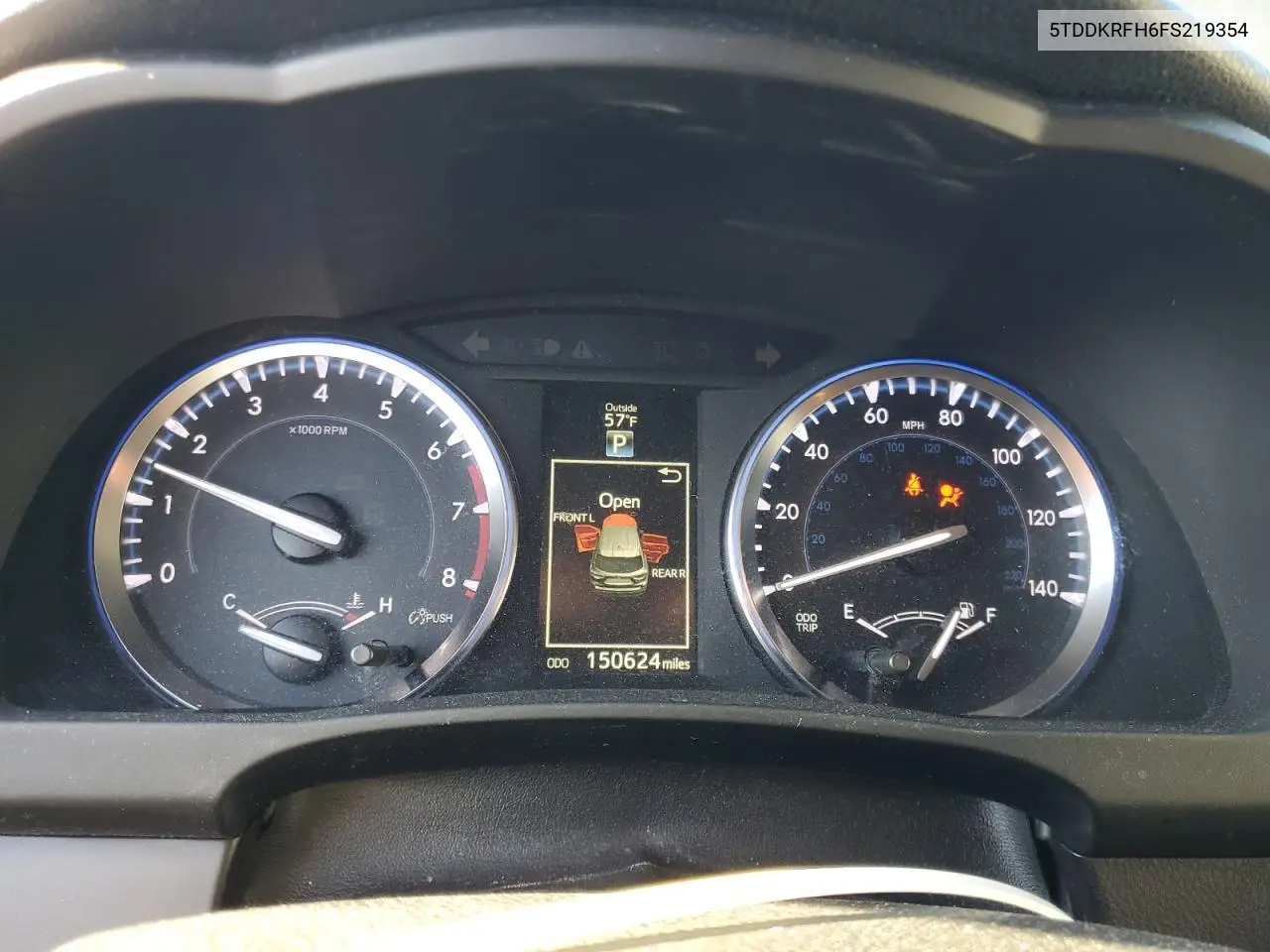 5TDDKRFH6FS219354 2015 Toyota Highlander Limited
