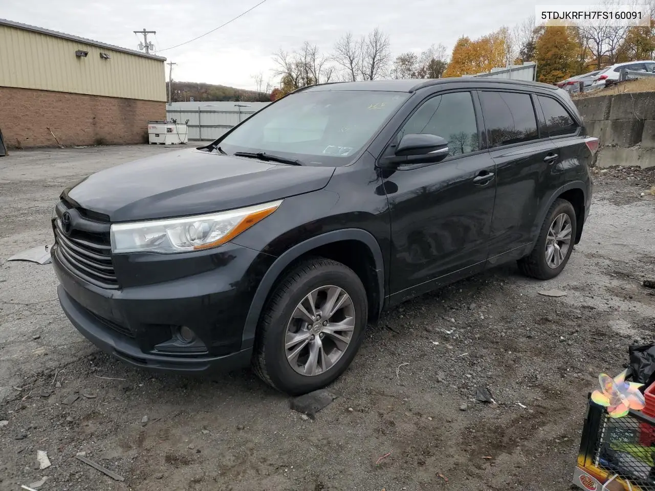5TDJKRFH7FS160091 2015 Toyota Highlander Xle