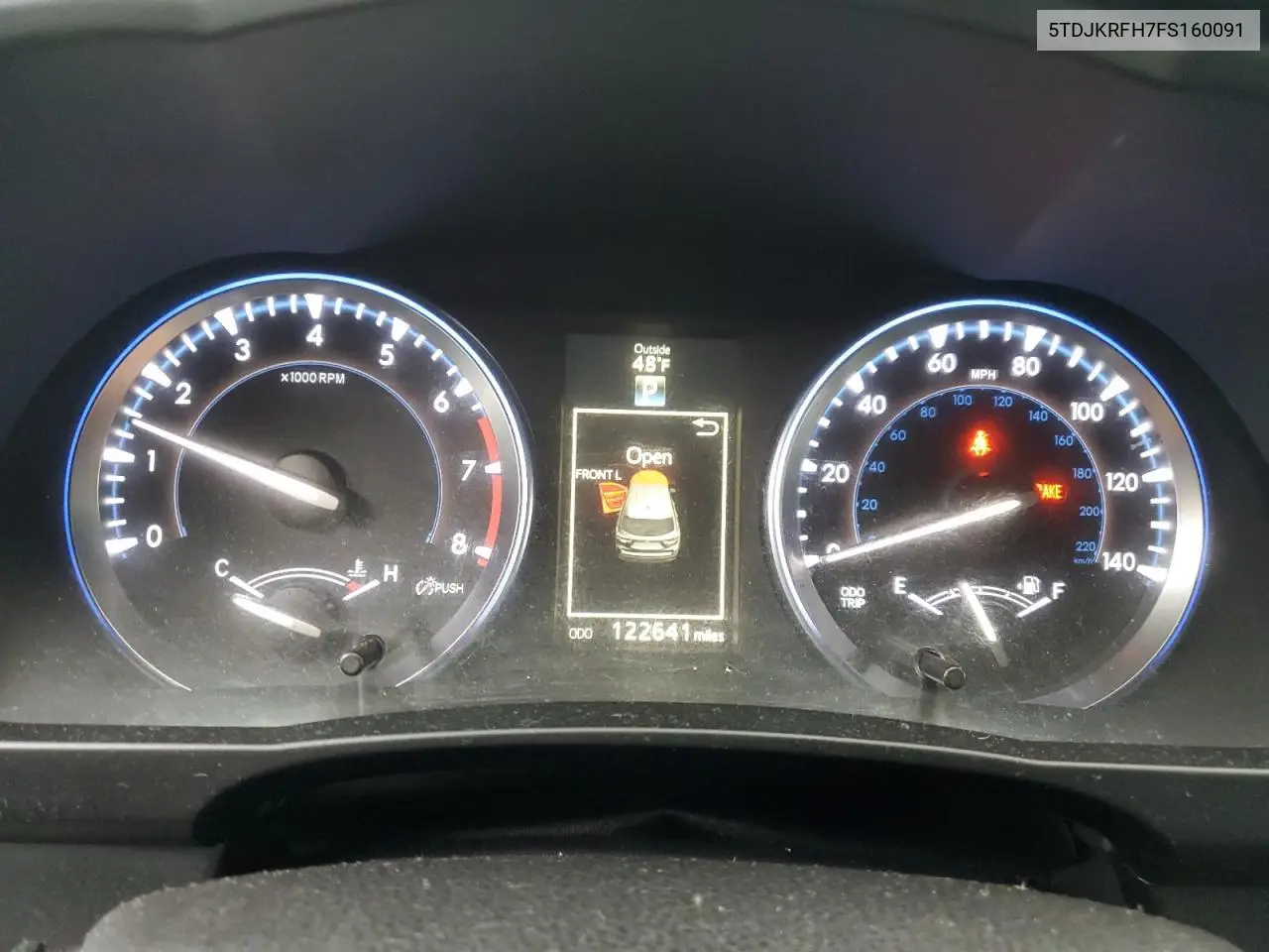 5TDJKRFH7FS160091 2015 Toyota Highlander Xle