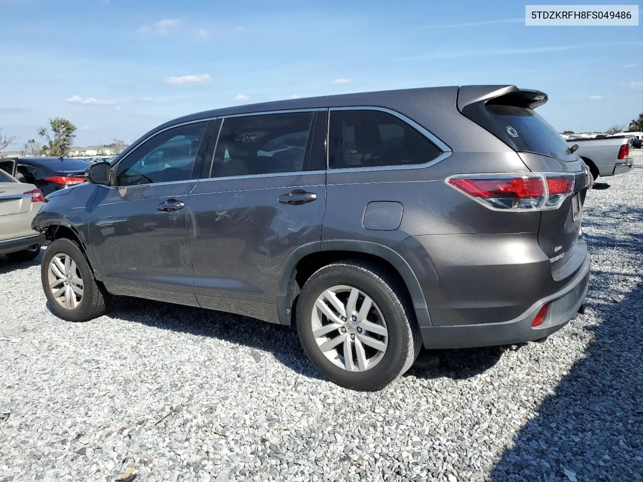 5TDZKRFH8FS049486 2015 Toyota Highlander Le