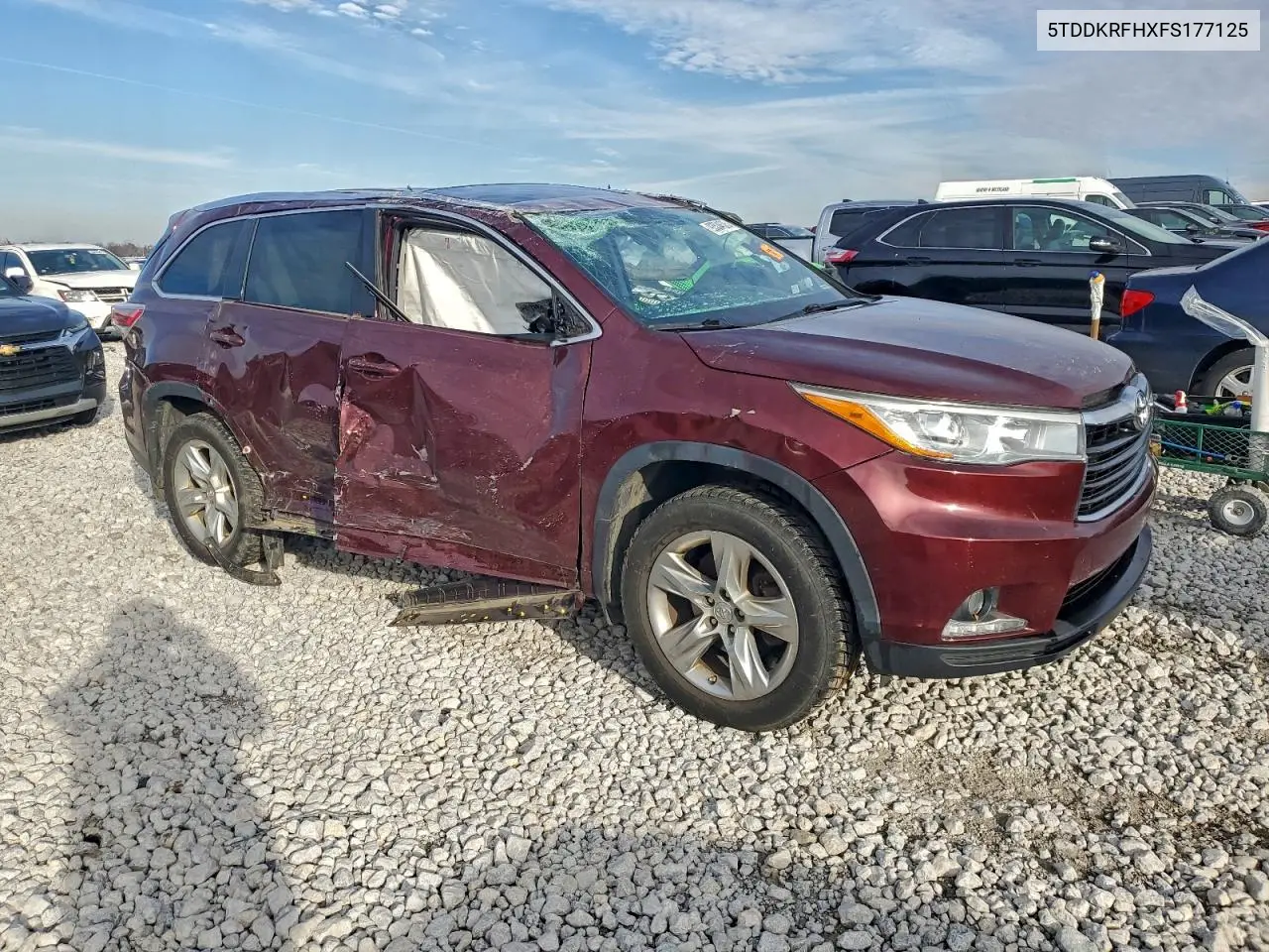 5TDDKRFHXFS177125 2015 Toyota Highlander Limited