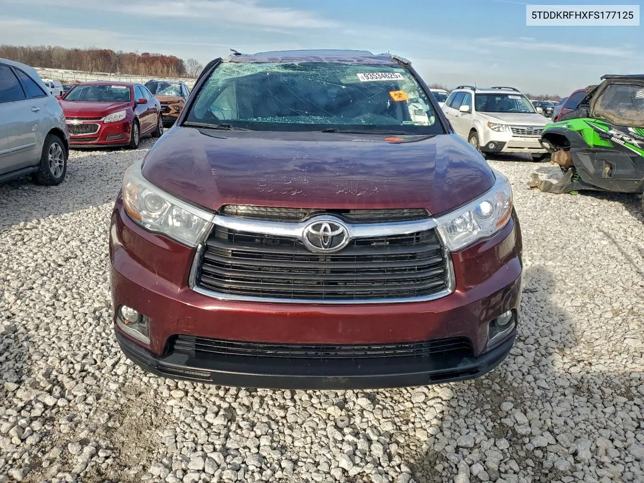 5TDDKRFHXFS177125 2015 Toyota Highlander Limited