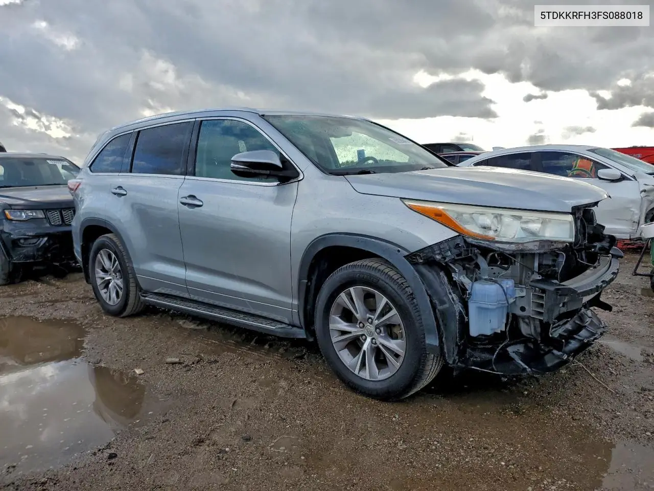 5TDKKRFH3FS088018 2015 Toyota Highlander Xle