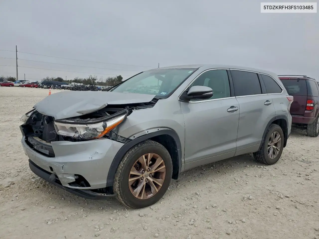 5TDZKRFH3FS103485 2015 Toyota Highlander Le
