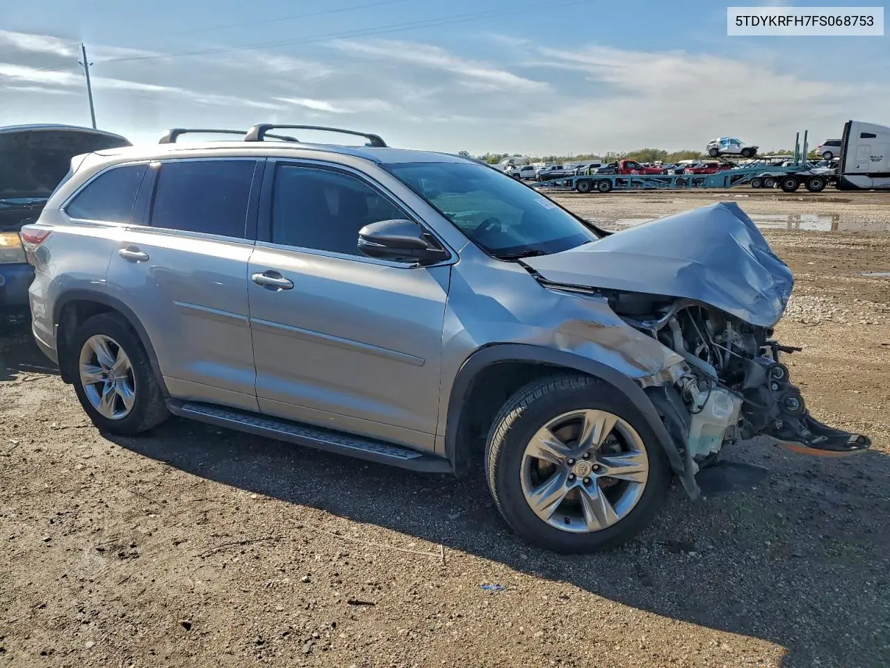 5TDYKRFH7FS068753 2015 Toyota Highlander Limited