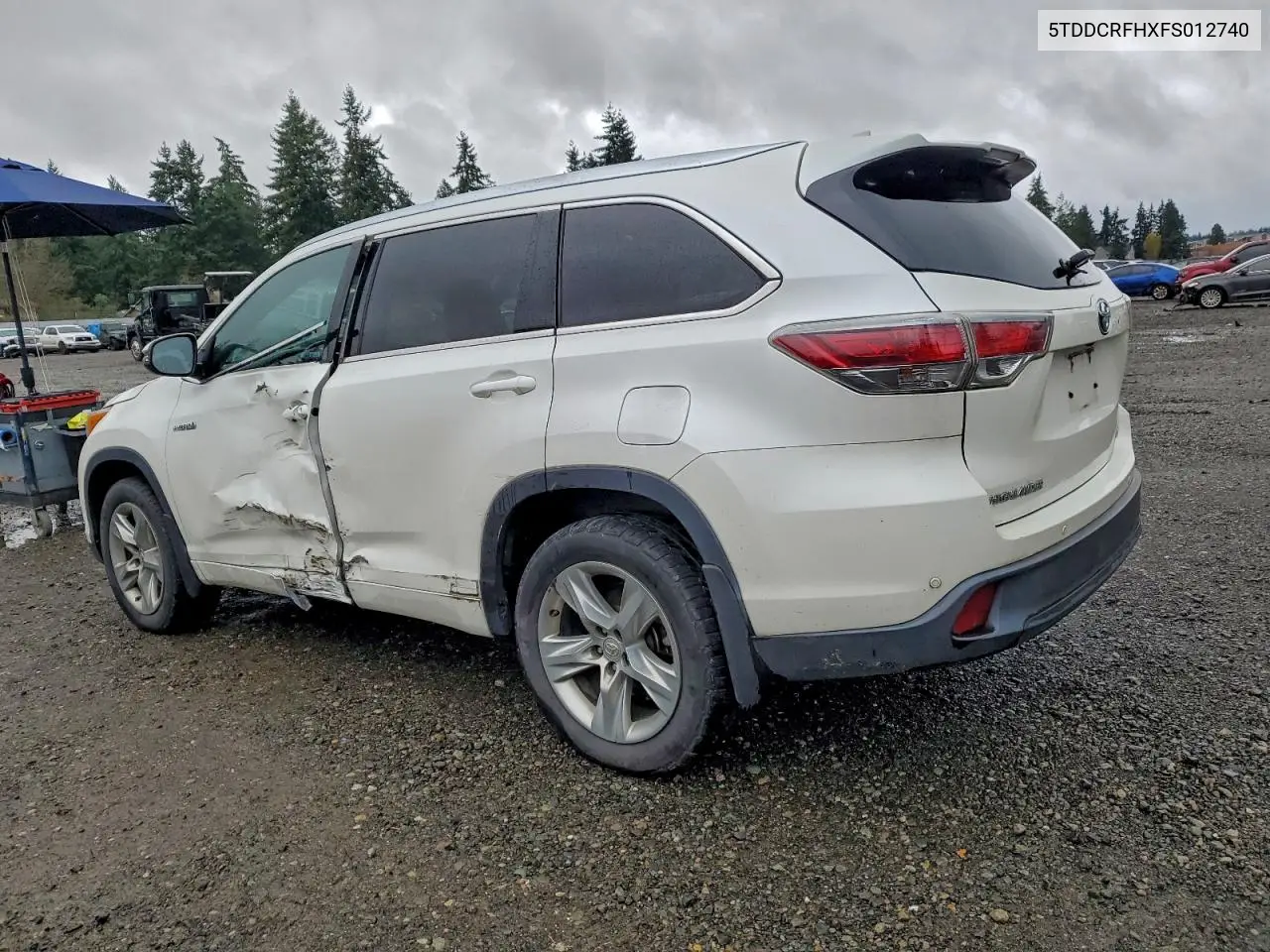 5TDDCRFHXFS012740 2015 Toyota Highlander Hybrid Limited
