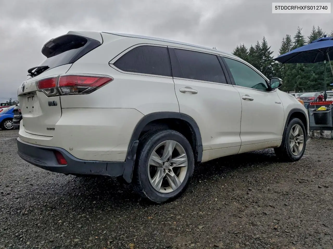 5TDDCRFHXFS012740 2015 Toyota Highlander Hybrid Limited