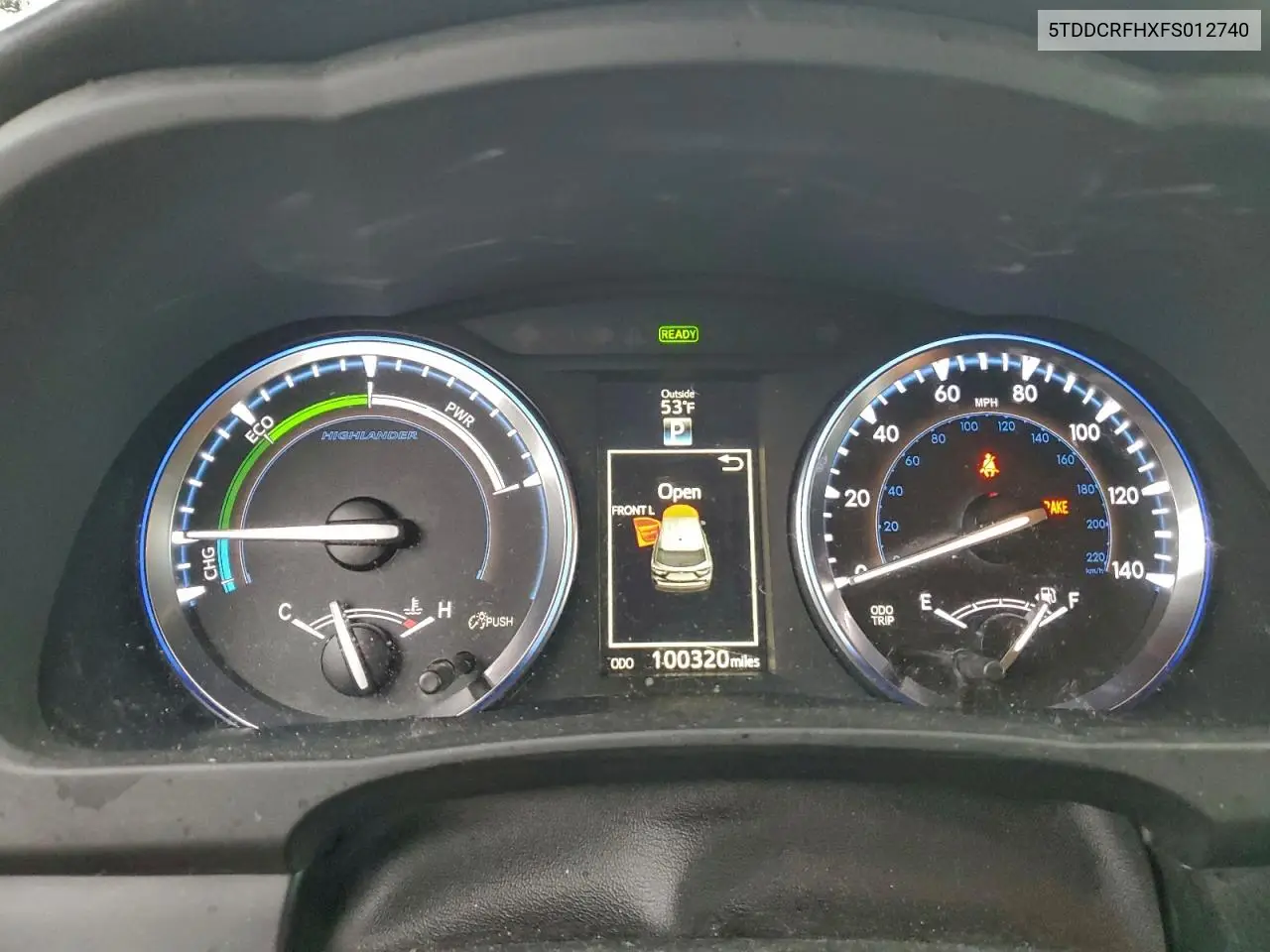 5TDDCRFHXFS012740 2015 Toyota Highlander Hybrid Limited