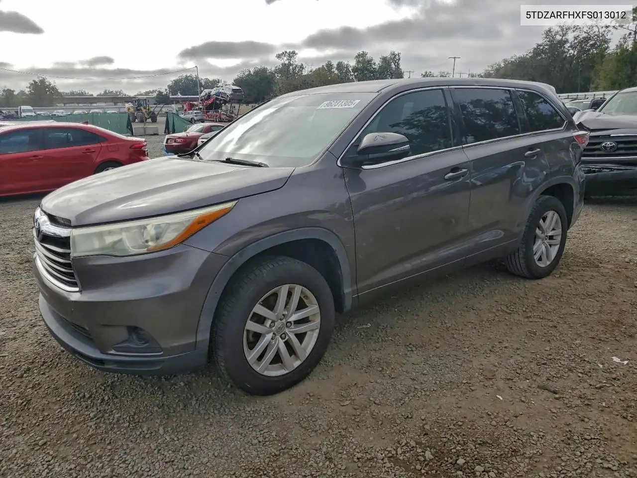 5TDZARFHXFS013012 2015 Toyota Highlander Le