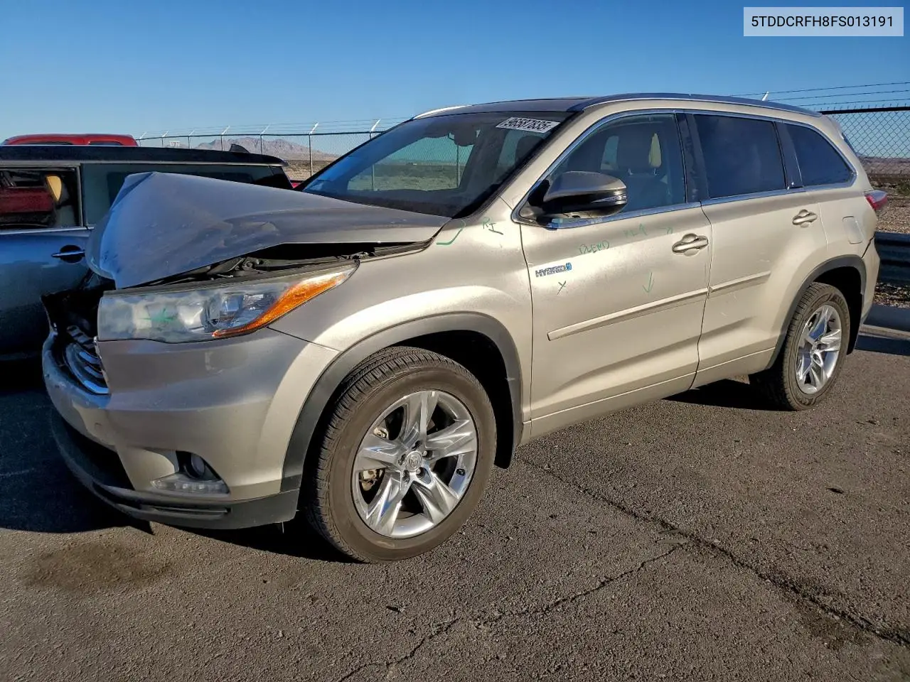 5TDDCRFH8FS013191 2015 Toyota Highlander Hybrid Limited