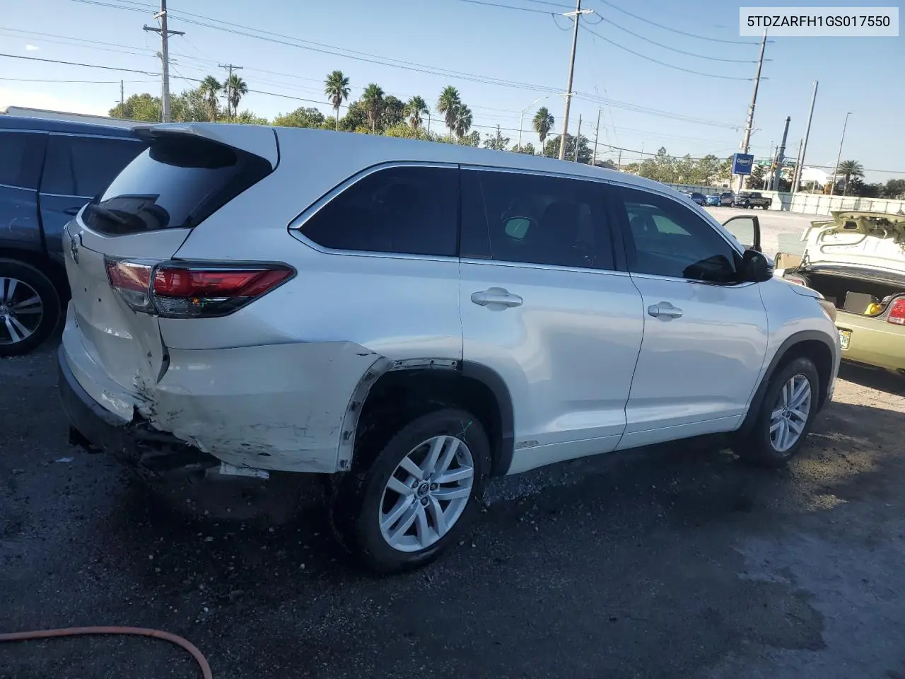 5TDZARFH1GS017550 2016 Toyota Highlander Le
