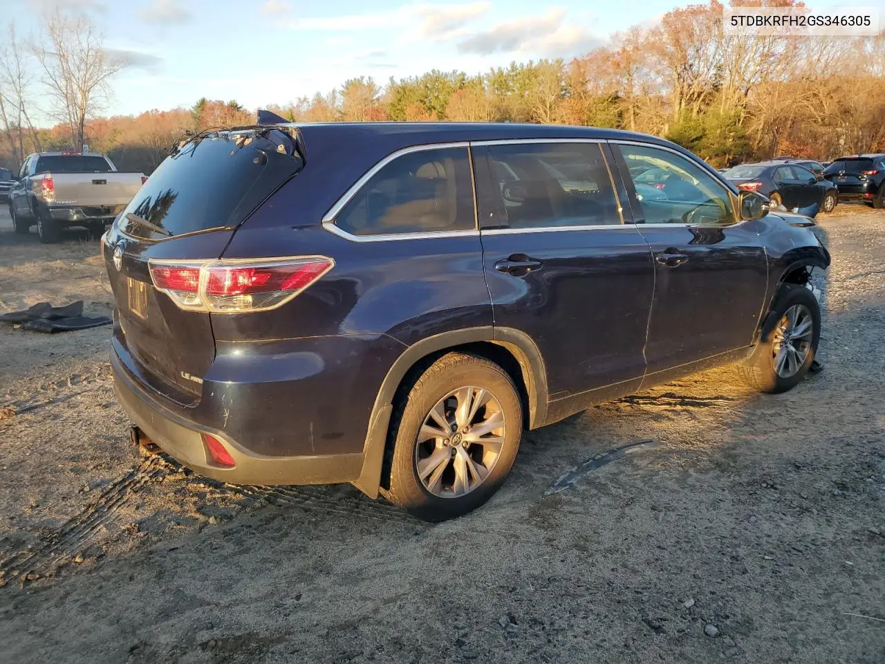5TDBKRFH2GS346305 2016 Toyota Highlander Le