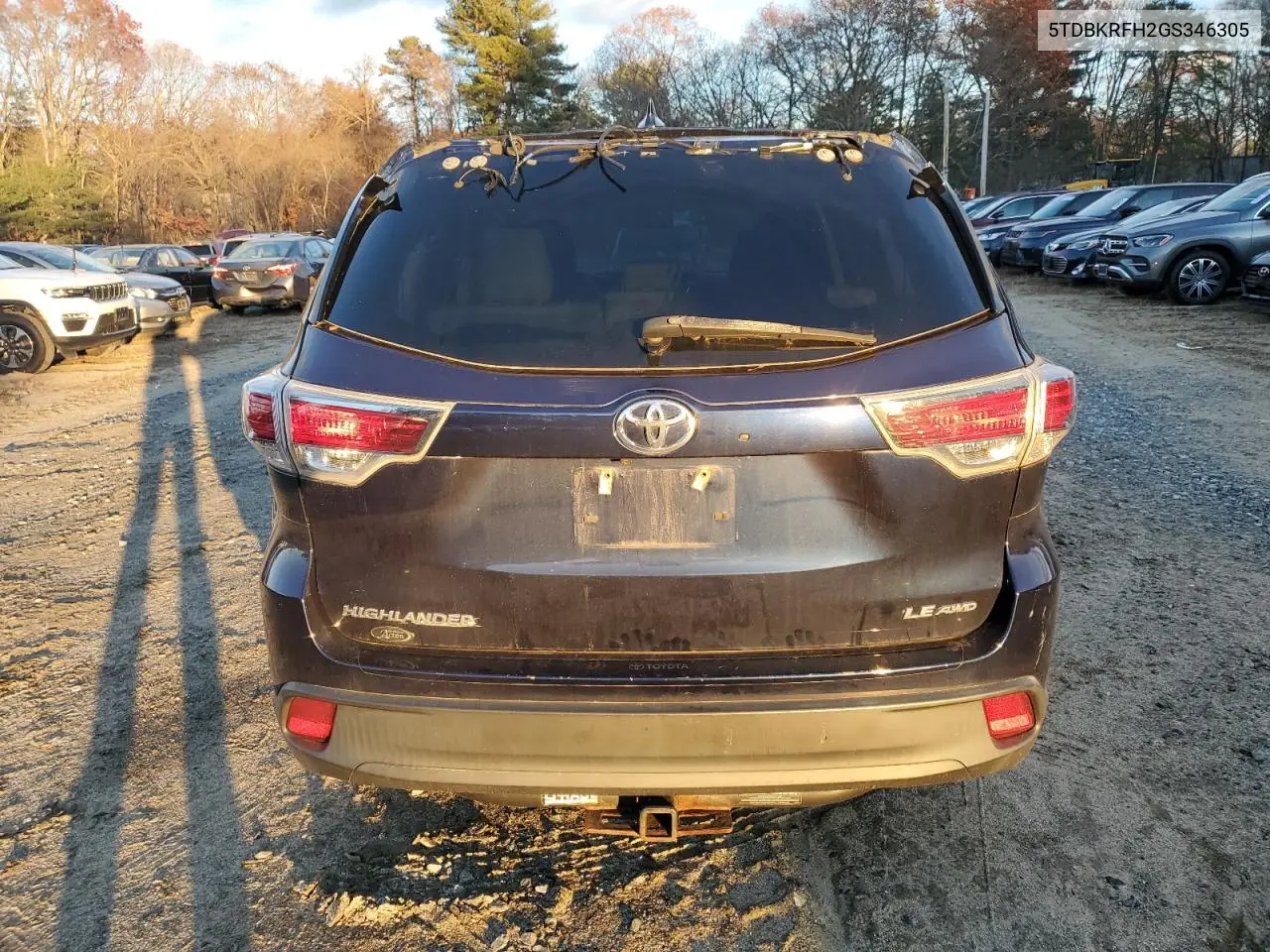 5TDBKRFH2GS346305 2016 Toyota Highlander Le