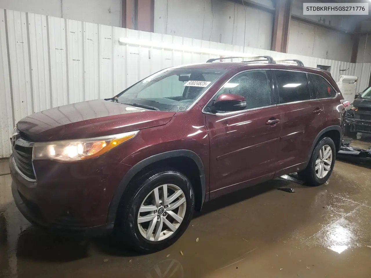 5TDBKRFH5GS271776 2016 Toyota Highlander Le