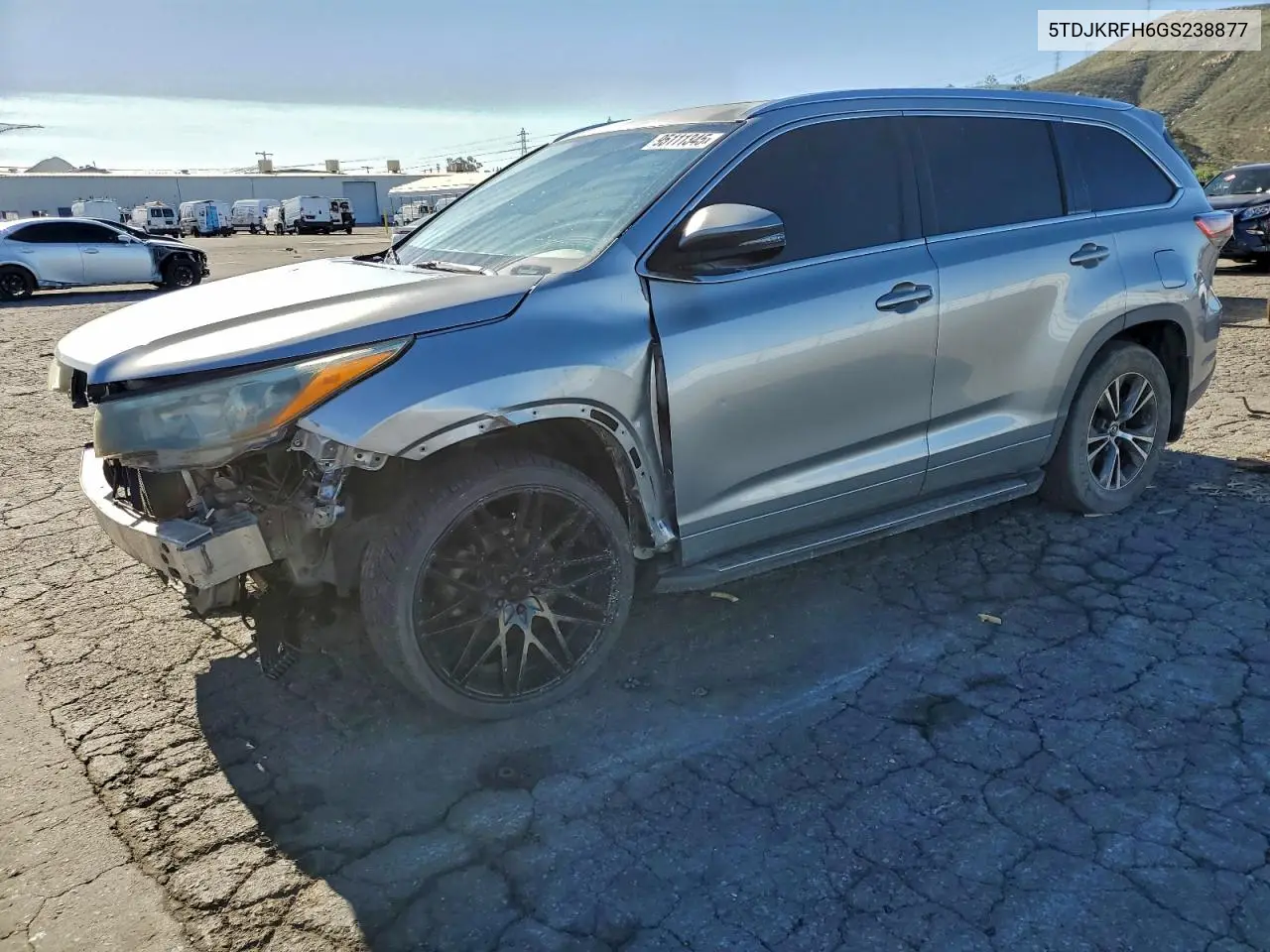 5TDJKRFH6GS238877 2016 Toyota Highlander Xle