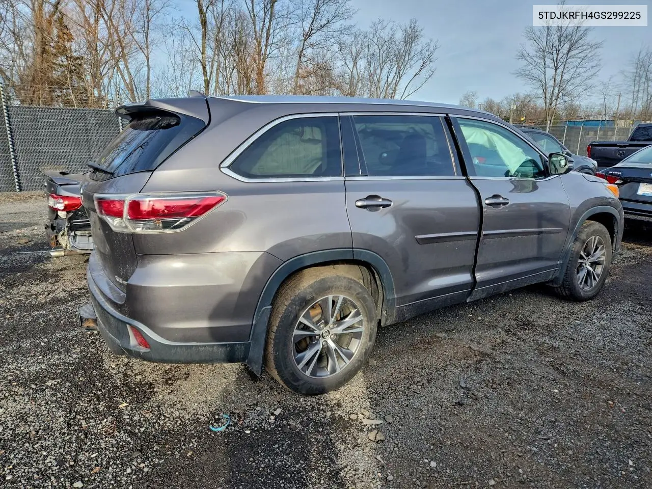 5TDJKRFH4GS299225 2016 Toyota Highlander Xle