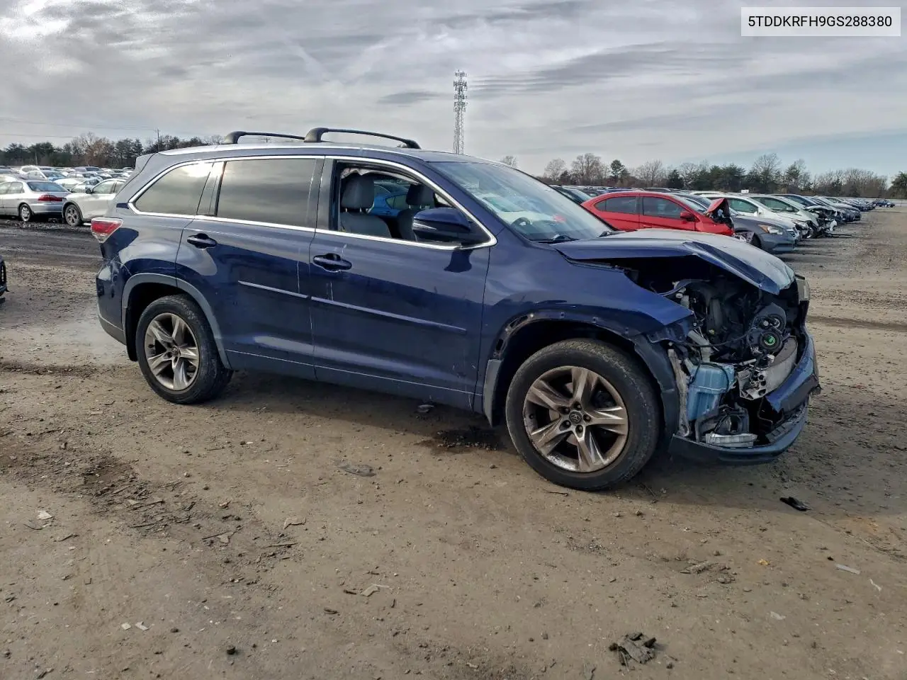 5TDDKRFH9GS288380 2016 Toyota Highlander Limited Platinum