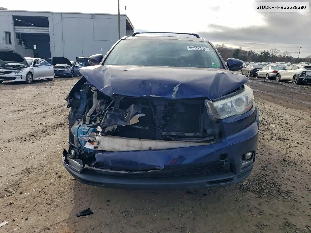 5TDDKRFH9GS288380 2016 Toyota Highlander Limited Platinum