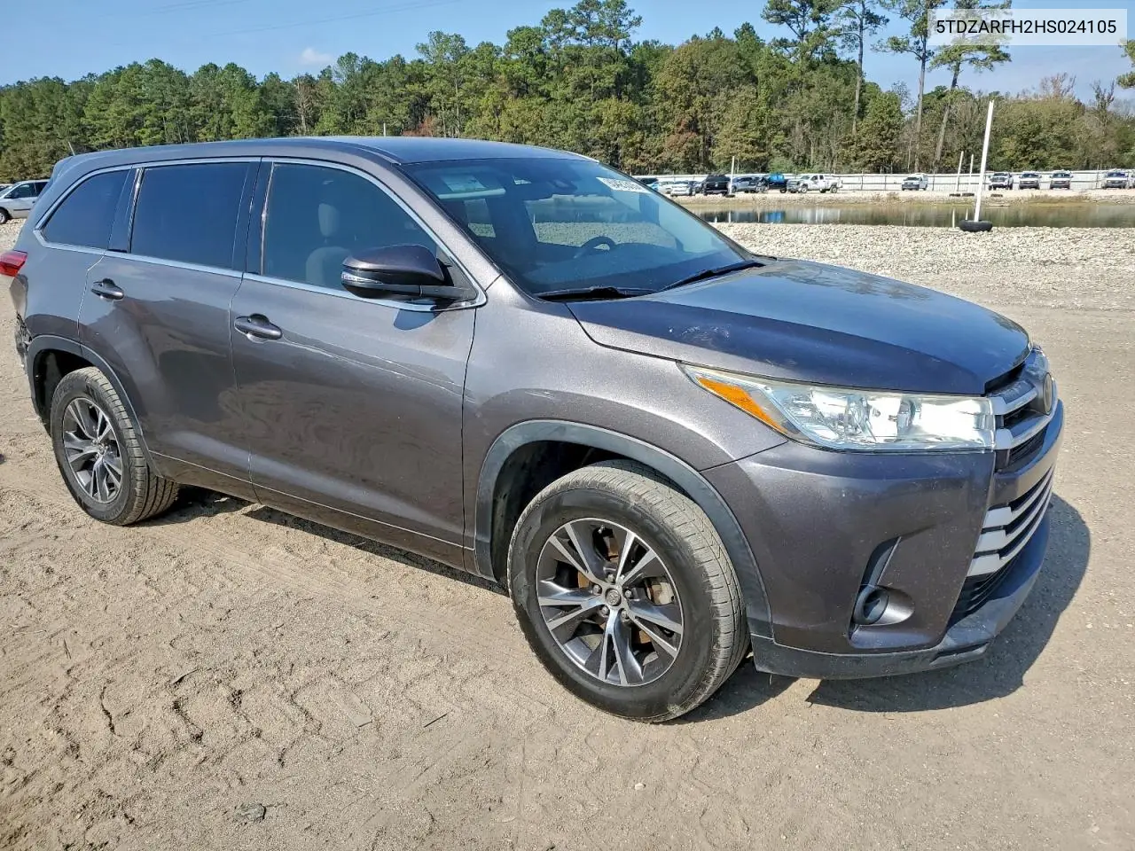 5TDZARFH2HS024105 2017 Toyota Highlander Le