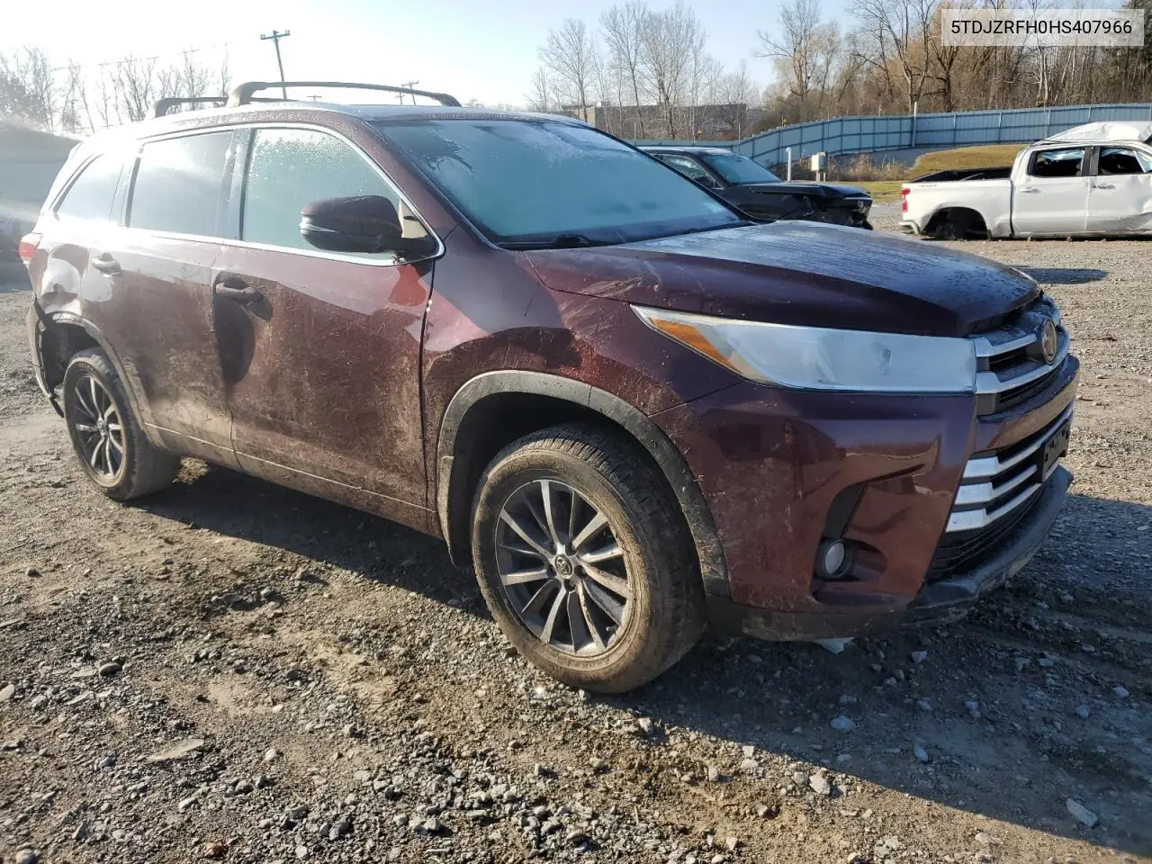 5TDJZRFH0HS407966 2017 Toyota Highlander Se