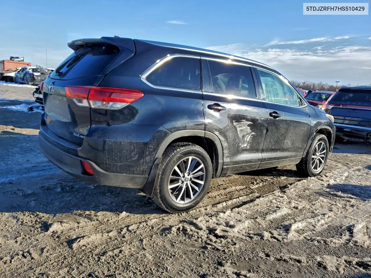 5TDJZRFH7HS510429 2017 Toyota Highlander Se