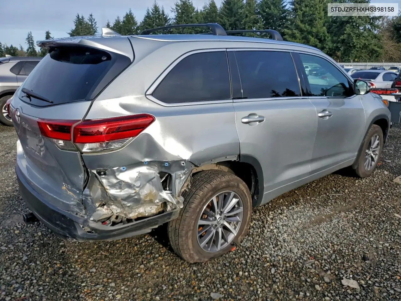 5TDJZRFHXHS398158 2017 Toyota Highlander Se