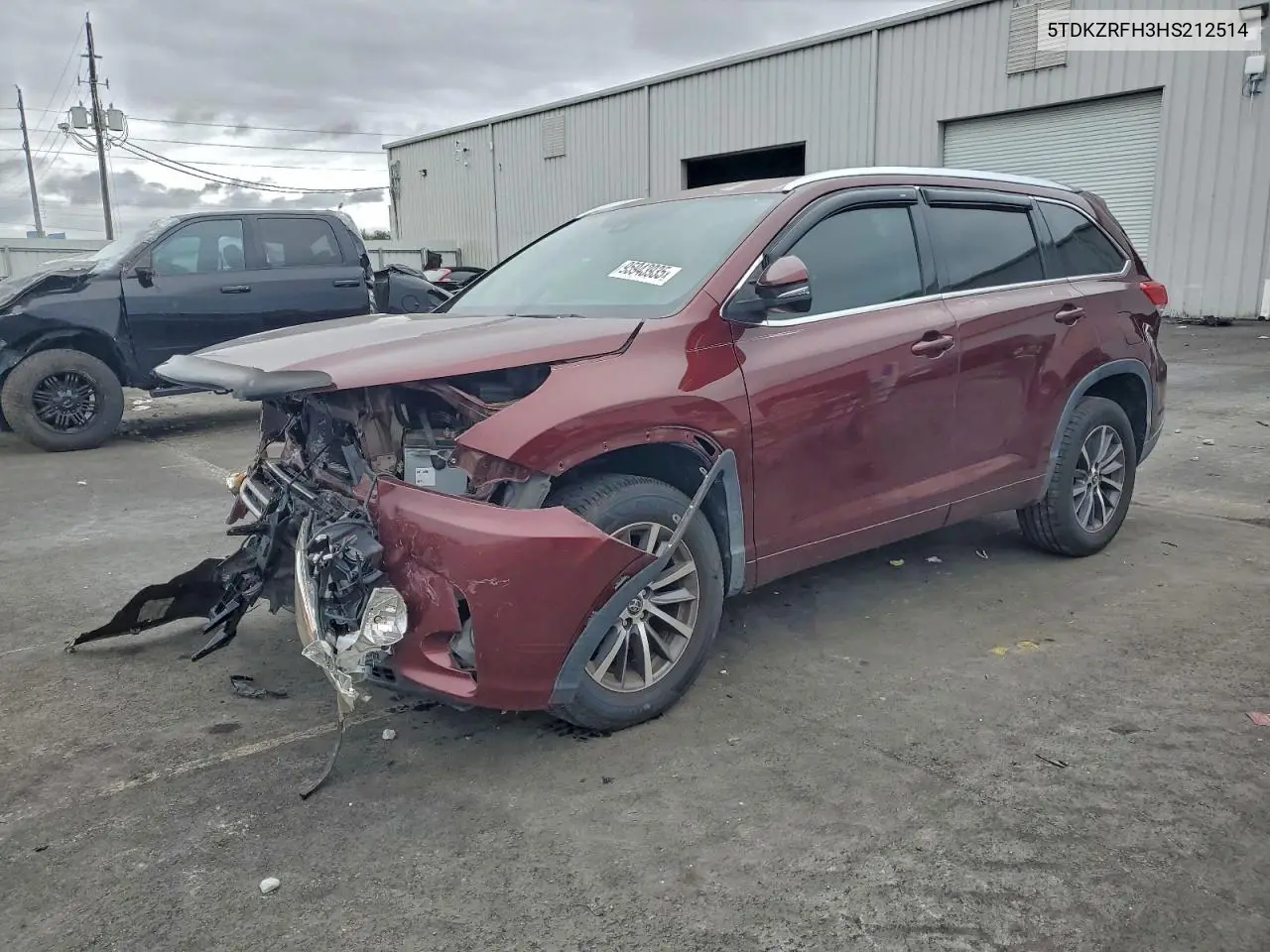 5TDKZRFH3HS212514 2017 Toyota Highlander Se