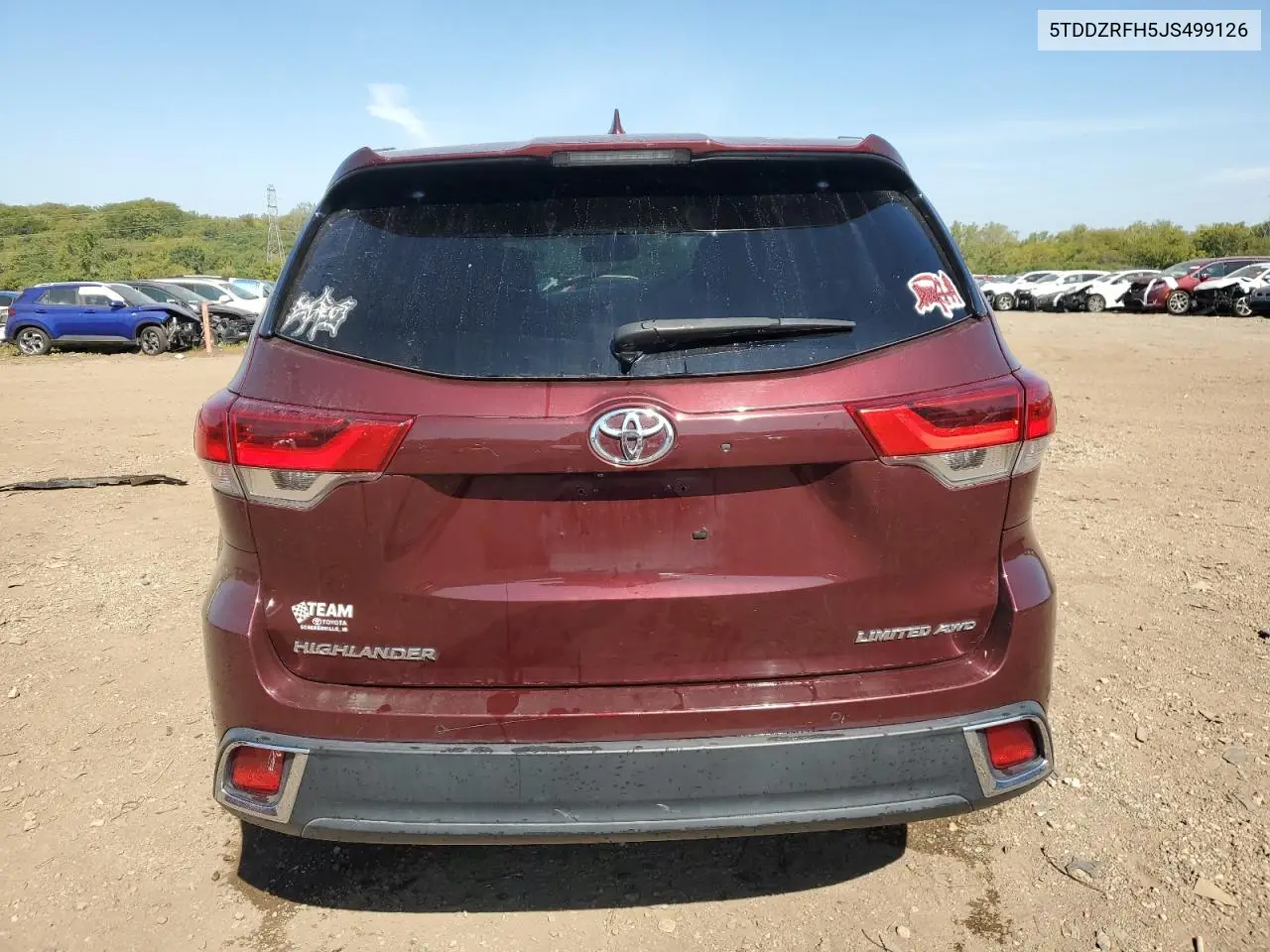 5TDDZRFH5JS499126 2018 Toyota Highlander Limited