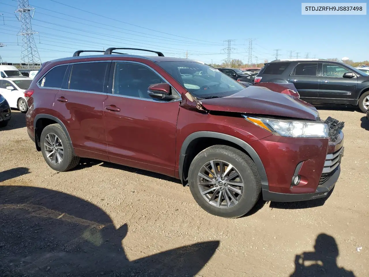 5TDJZRFH9JS837498 2018 Toyota Highlander Se