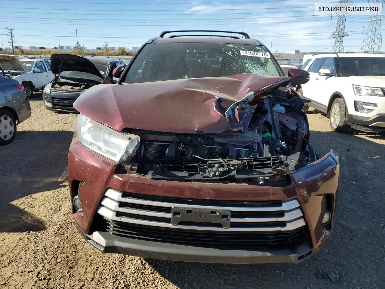 5TDJZRFH9JS837498 2018 Toyota Highlander Se