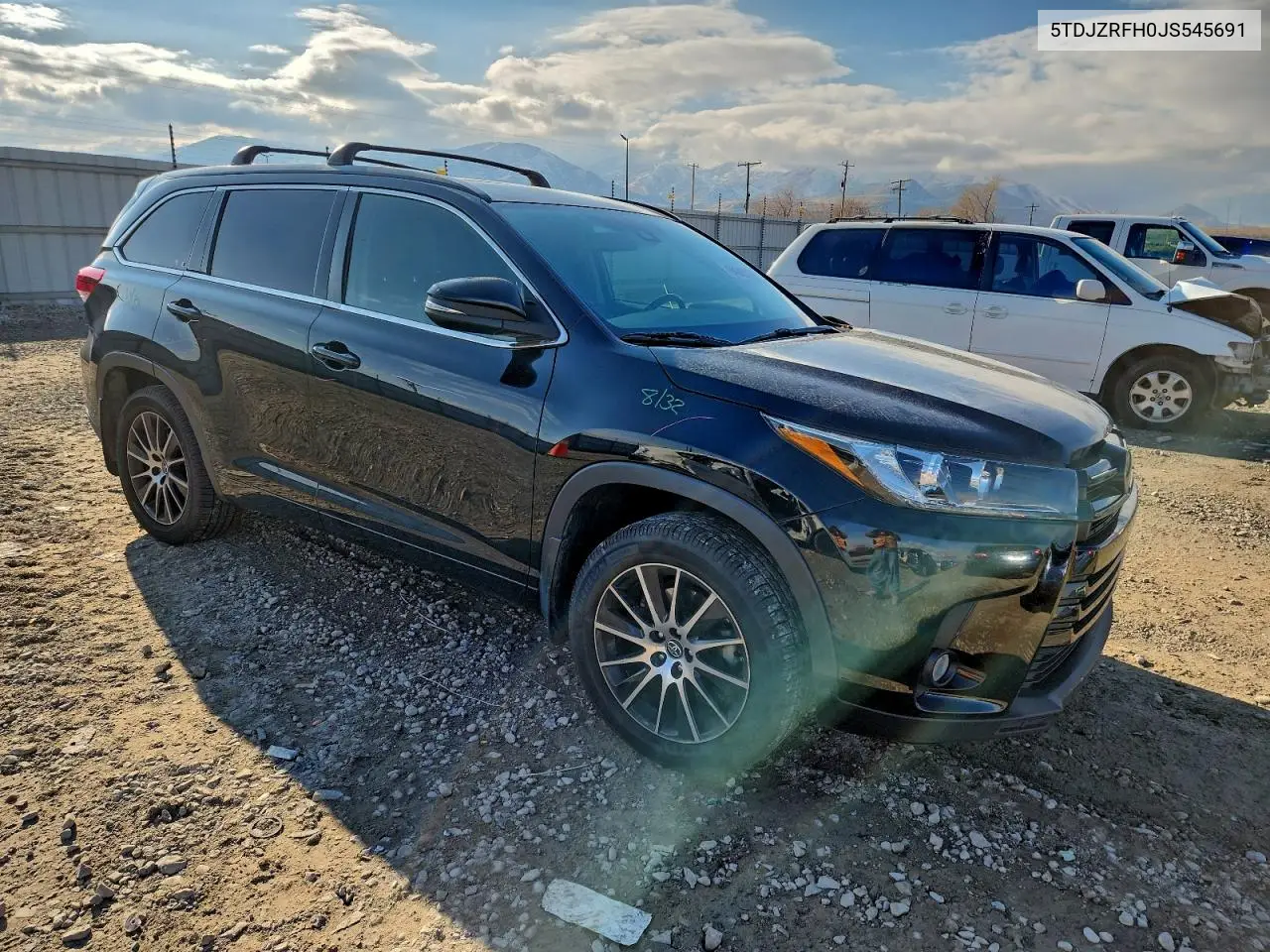 5TDJZRFH0JS545691 2018 Toyota Highlander Se