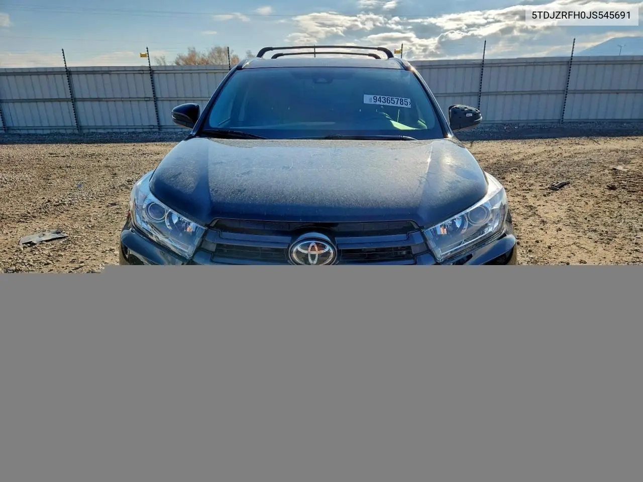 5TDJZRFH0JS545691 2018 Toyota Highlander Se