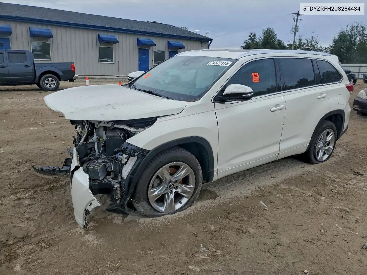 5TDYZRFH2JS284434 2018 Toyota Highlander Limited