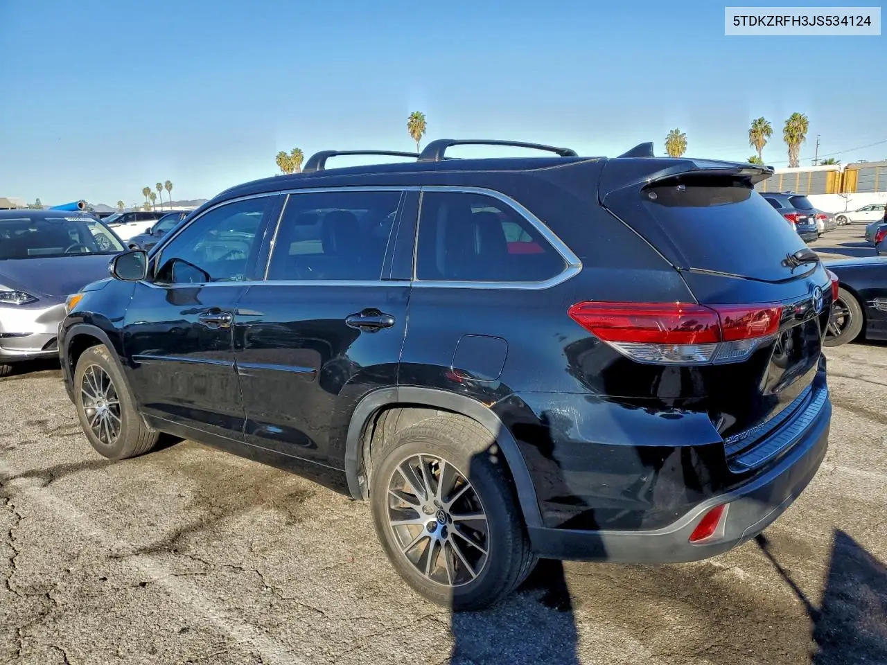 5TDKZRFH3JS534124 2018 Toyota Highlander Se