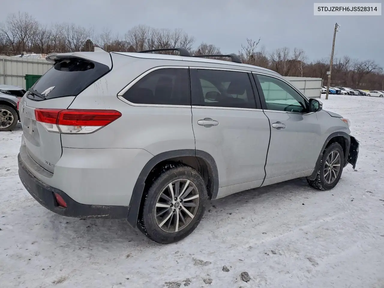 5TDJZRFH6JS528314 2018 Toyota Highlander Se