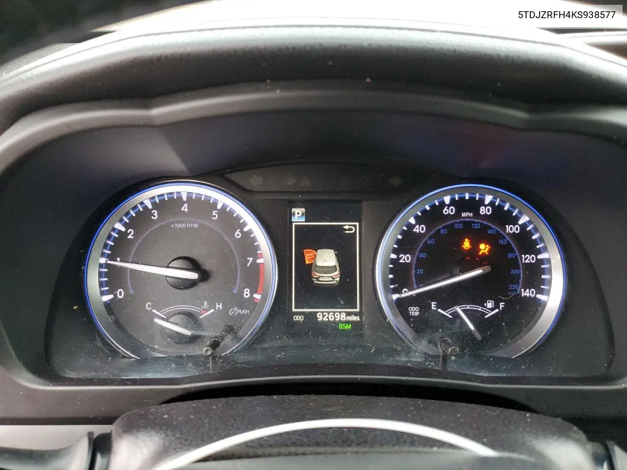 5TDJZRFH4KS938577 2019 Toyota Highlander Se