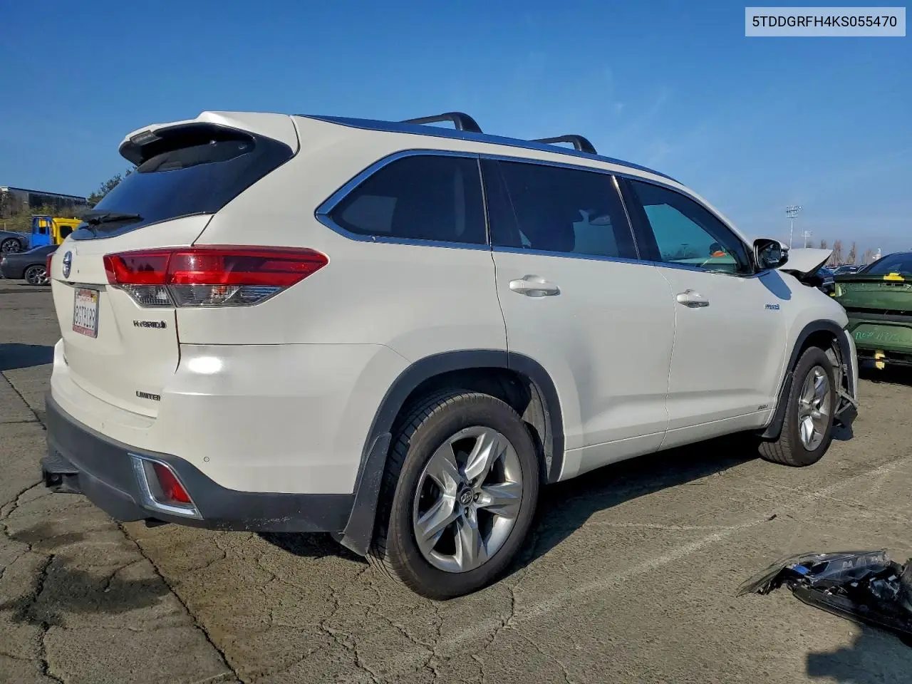 5TDDGRFH4KS055470 2019 Toyota Highlander Hybrid Limited