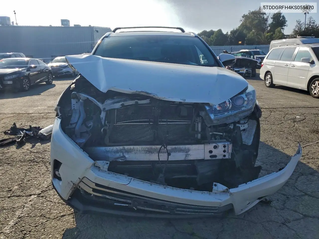 5TDDGRFH4KS055470 2019 Toyota Highlander Hybrid Limited