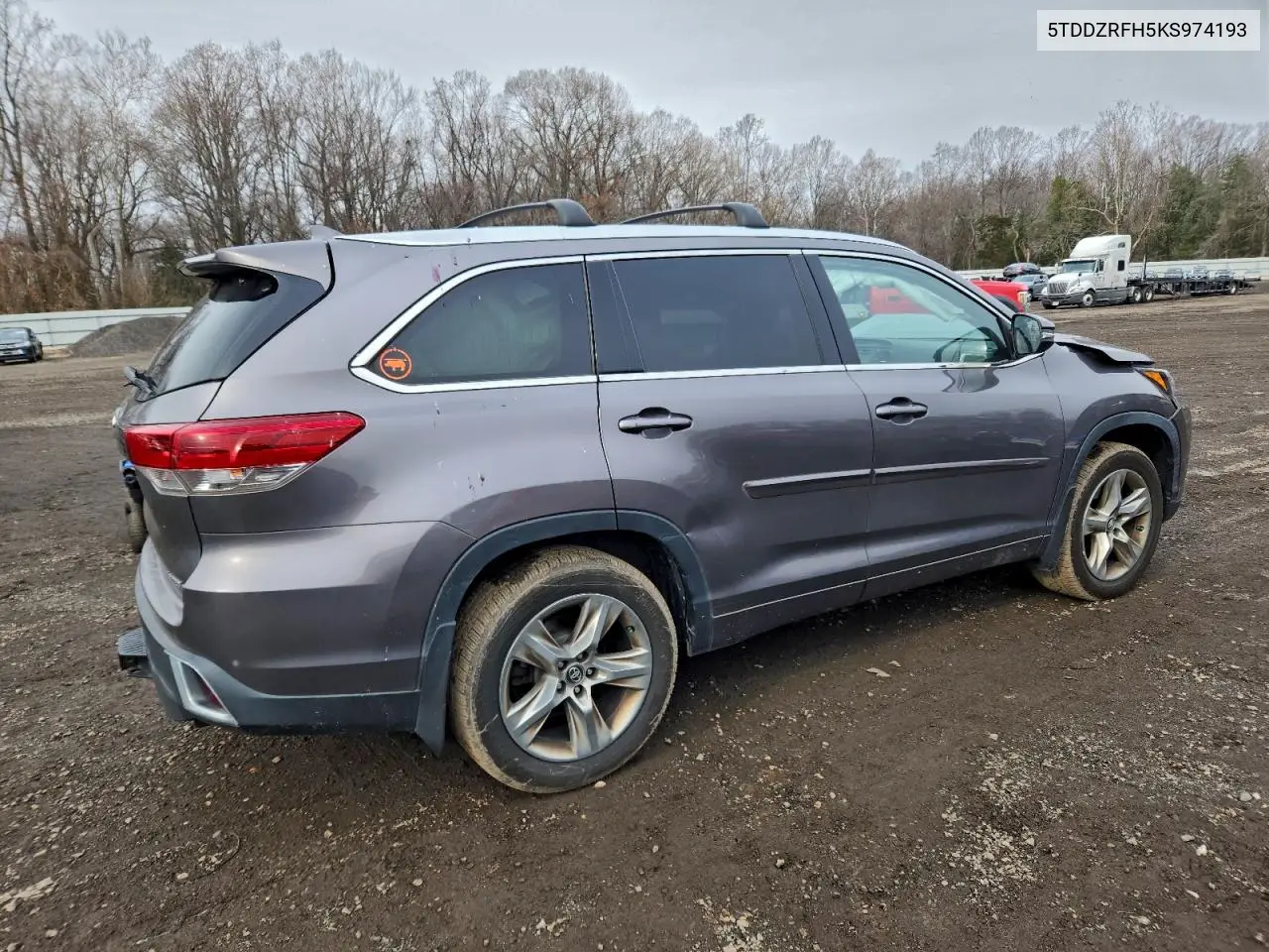 5TDDZRFH5KS974193 2019 Toyota Highlander Limited