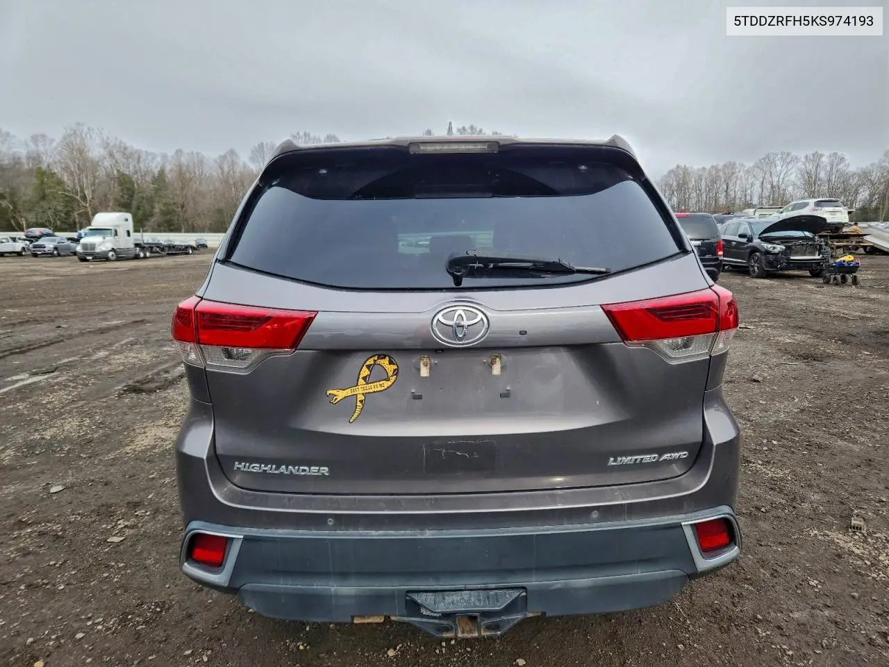 5TDDZRFH5KS974193 2019 Toyota Highlander Limited